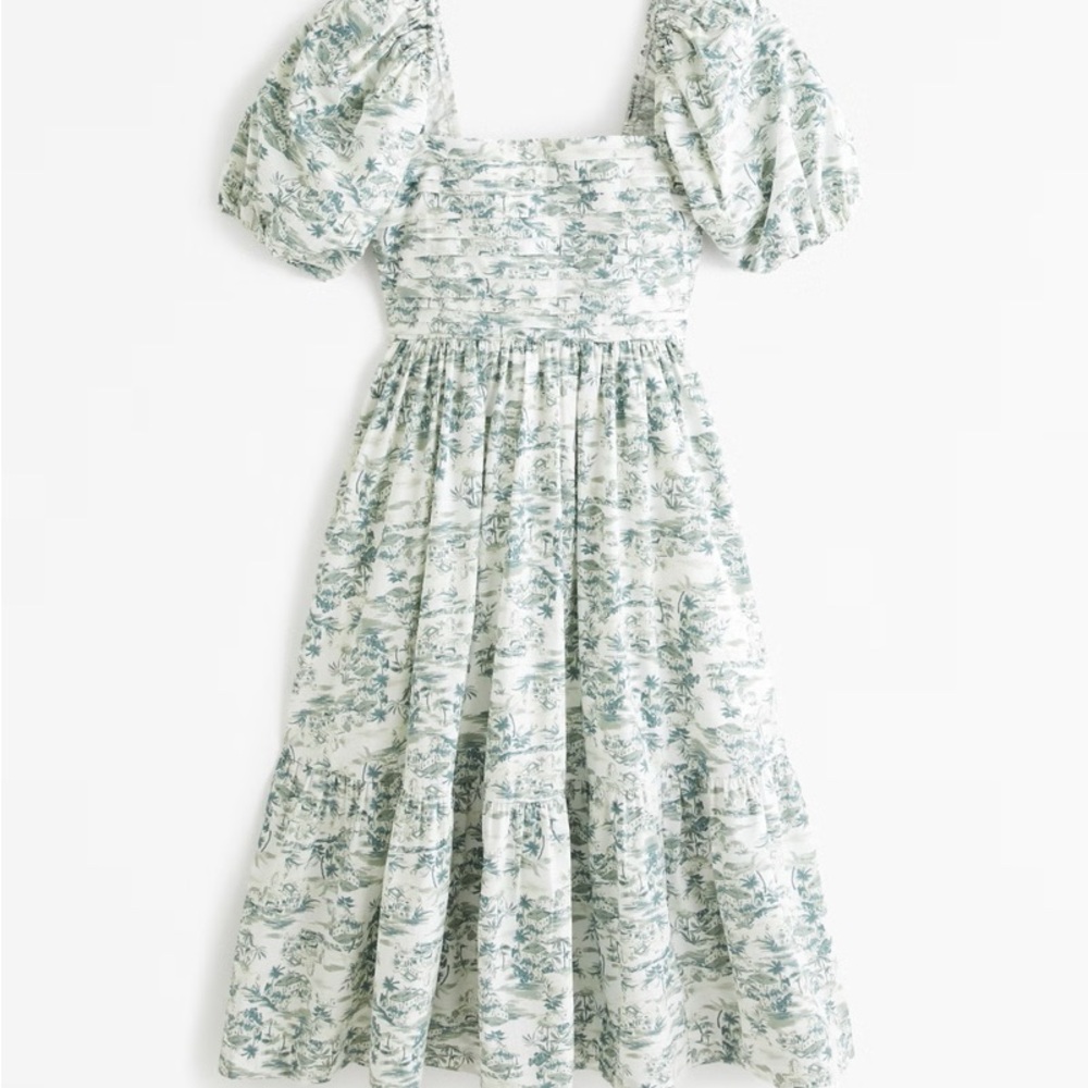 Abercrombie & Fitch Blue and White Midi Dress